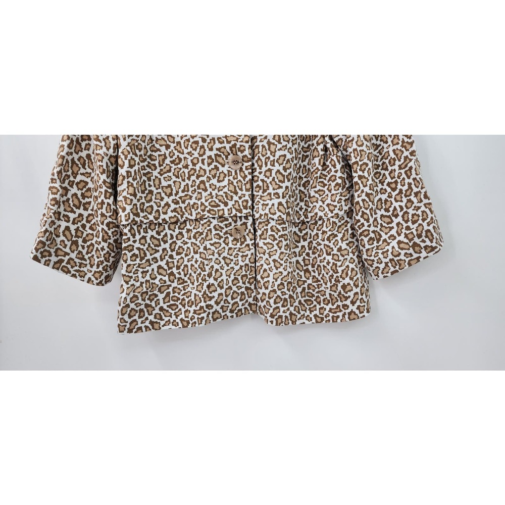 Pendleton Brown and Cream Leopard Print Jacket - Picture 5 of 11